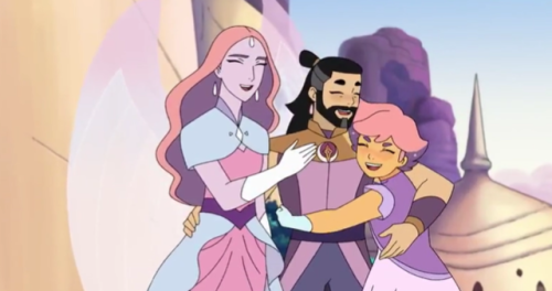 Angella, Micah, and Glimmer hugging